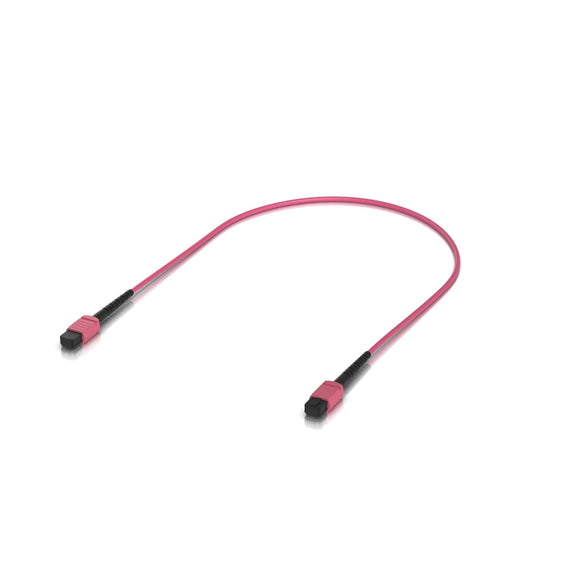Ubiquiti Indoor OM4 Multi-mode Fiber Patch Cable, 0.5M, Single-pack, With MPO-12 Type B UPC Connectors, Designed For 100G Applications