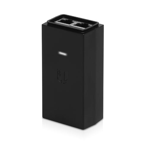 Ubiquiti PoE Adapter, 24VDC, 12W, Gigabit Ethernet, ESD protection & LED, Surge and Clamping Protection, Black