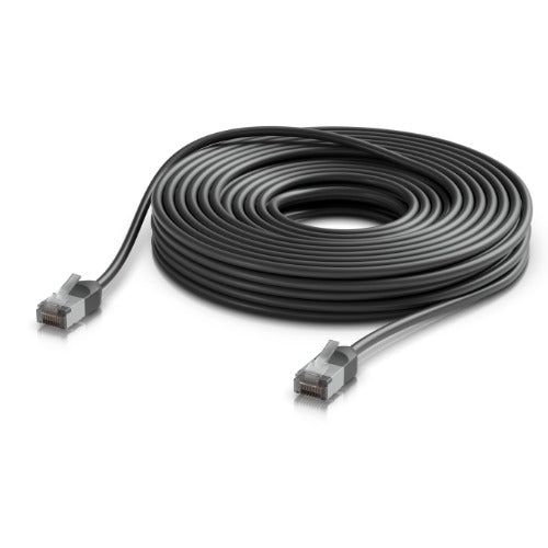 Ubiquiti UniFi Premium Patch Cable Outdoor, 15M,Black,Ultra-Thin, Rugged, Shielded Patch, Optimized, Perform Harshest