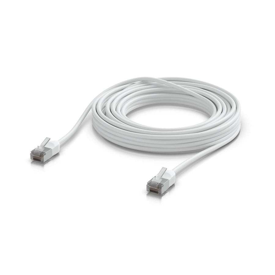 Ubiquiti UniFi Premium Patch Cable Outdoor, 8M, White, Ultra-thin, Rugged, Shielded Patch, Designed &Optimized, For 10 GbE