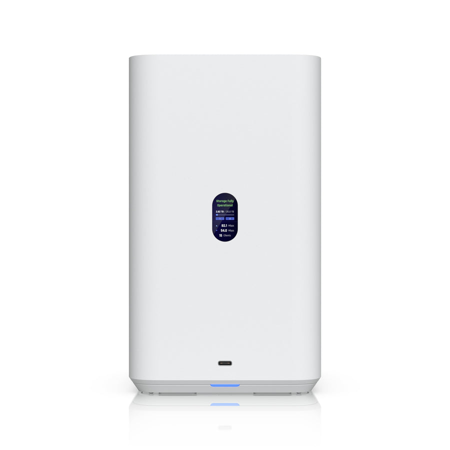 Ubiquiti UNAS 2, White, UniFi Network Attached Storage (2) 3.5' HDD Bays, 2.5 GbE Networking, USB-C Connectivity, Included PoE++ Adapter, Compact Foot
