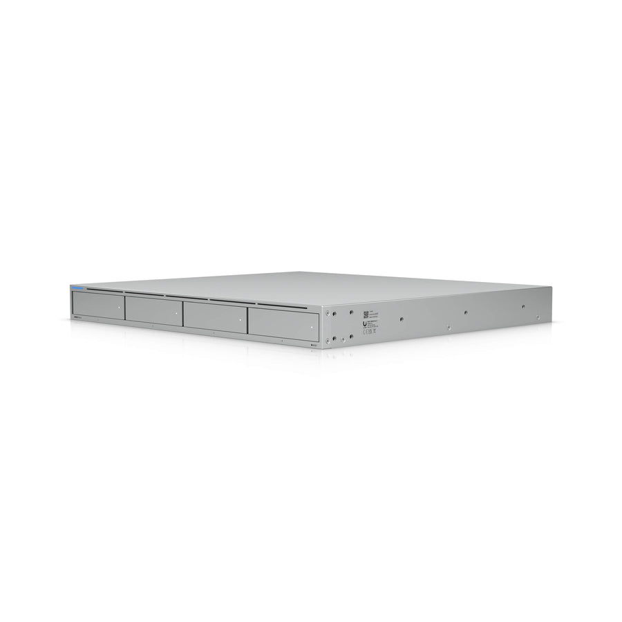 Ubiquiti UNAS Pro 4, 1U Rack-Mount NAS(4) 2.5/3.5'HDD Bays(2) M.2NVMe SSD, Fast Access, Low Latency, High-Availability