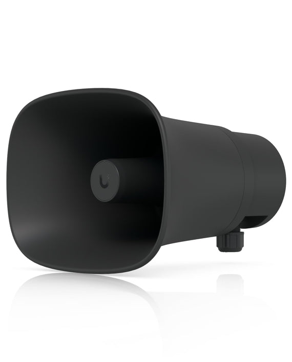 Ubiquiti AI Horn Speaker, Black,All-weather PoE 120 dB Horn Speaker With Advanced AI Alert Functionality&Versatile Wall,