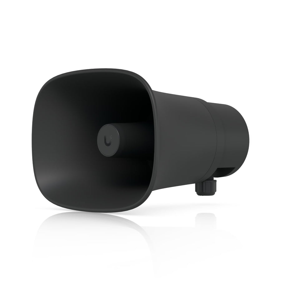 Ubiquiti AI Horn Speaker, Black,All-weather PoE 120 dB Horn Speaker With Advanced AI Alert Functionality&Versatile Wall,