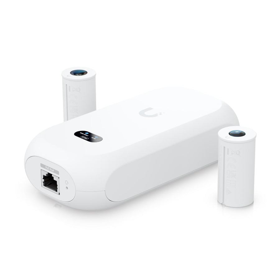 Ubiquiti Camera 8MP Wide Angle Lens (97.5˚ H), 12MP Fisheye 360˚ Lens, Colour LCM Display For Device Status Monitoring