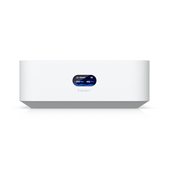Ubiquiti UniFi Express 7, Mesh-scalable, Super-compact 10G Cloud Gateway, Integrated WiFi 7 With 6 GHz support, 140 m² Coverage