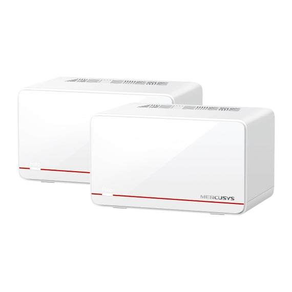 Mercusys Halo H37BE(2-pack) BE6500 Whole Home Mesh Wi-Fi 7 System,  688 Mbps at 2.4 GHz, 5760 Mbps at 5 GHz,, MLO, 4096-QAM, OFDMA, EHT160 on 5GHz