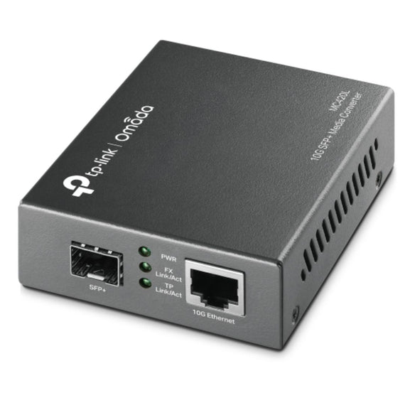 TP-Link MC420L Omada 10G Multi-Gigabit SFP Media Converter, 1× 1G/2.5G/5G/10Gbps Auto-Negotiation RJ45 ports supporting Auto-MDI/MDIX