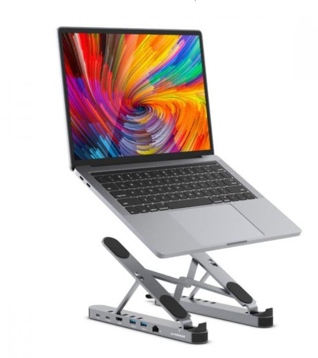 (LS)mbeat® Stage P5 Portable Laptop Stand with USB-C Docking Station Foldable and Adjustable Design USB-C HDMI Port Lan 1000Mbps