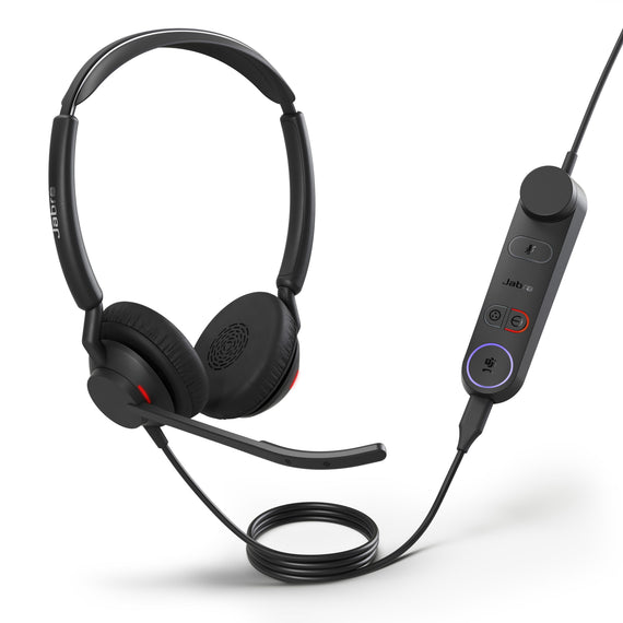 Jabra Engage 50 II Dual Teams Corded USB-C/A Headset, Best Headset for Clear Customer Calls Ultra-Lightweight Hearing Protection Smartringer Busylight