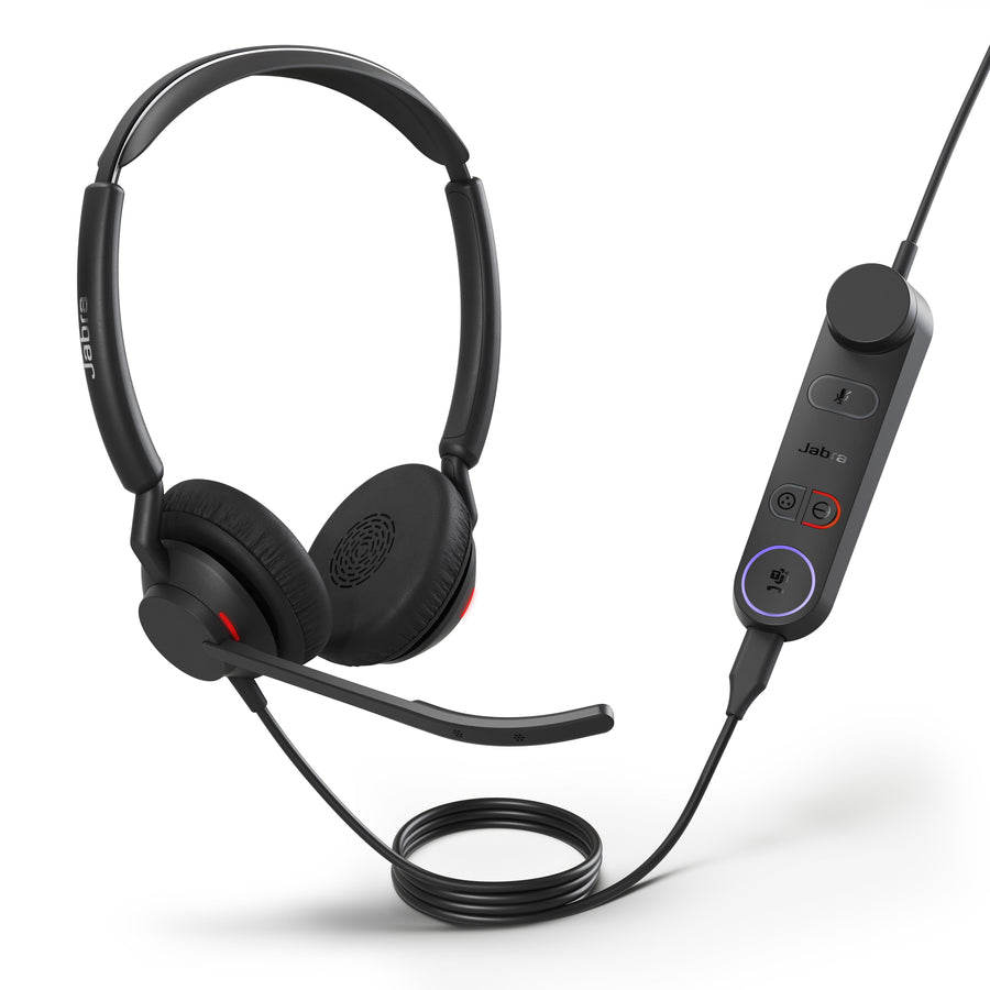 Jabra Engage 50 II Dual Teams Corded USB-C/A Headset, Best Headset for Clear Customer Calls Ultra-Lightweight Hearing Protection Smartringer Busylight