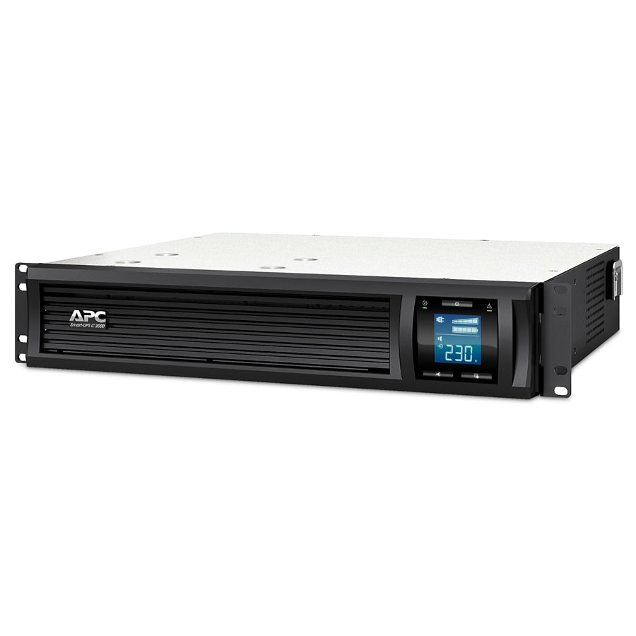 APC Smart-UPS C 2000VA/1300W Line Interactive UPS, 2U Rackmount, 230V/16A Input, 6xIEC C13 Outlets, Lead Acid Battery,