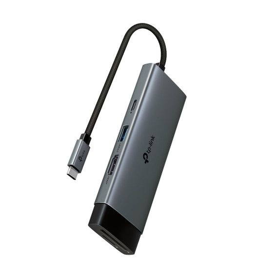 TP-Link UH7021C USB Type-C 7-in-1 Hub Powerful 100W Fast Charging, 5 Gbps SuperSpeed Data Transfer, Easy to Use with Plug & Play