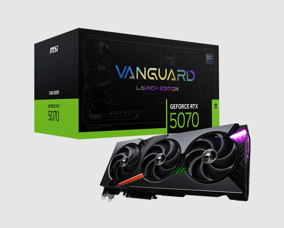 MSI nVidia GeForce RTX 5070 12G VANGUARD SOC LAUNCH EDITION, PCI Express® Gen 5, Boost: 2640 Mhz, CUDA 6144 Units, 12GB GDDR7