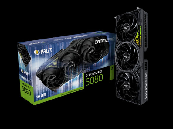 PALIT RTX5080 GAMINGPRO 16GB GDDR7 256bit 3-DP HDMI PCI-E 5.0 4K 3 slot NE75080019T2-GB2031A