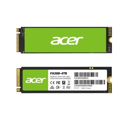 ACER FA 200-4TB M.2 SSD NVMe 2.0 PCIe Gen 4x4 Read speed 7100MB/ s Write Speed 6100MB/s BL.9BWWA.150 - 5 Year Warranty - Leader Electronics
