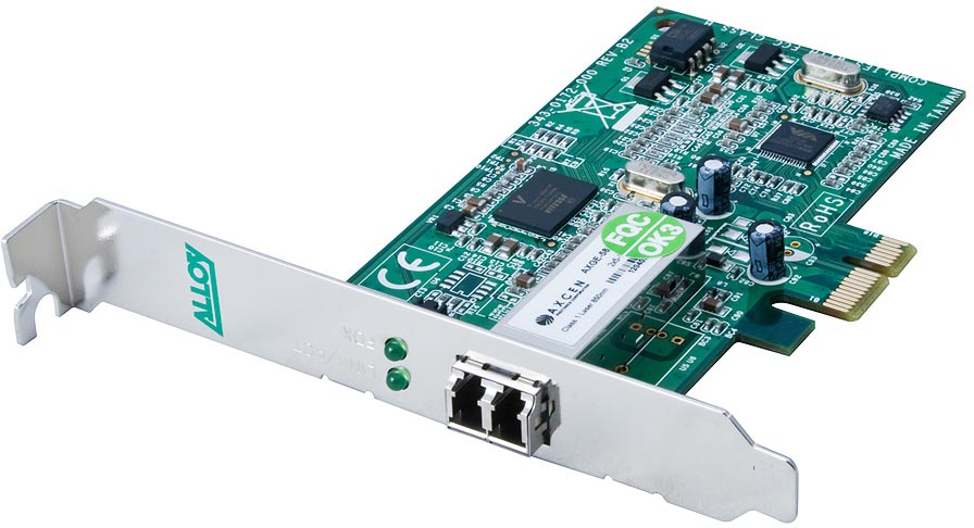 Alloy AN1000ELC PCI-E 1000Mb Multimode (LC) Fibre Network Adapter. 2Km - Leader Electronics