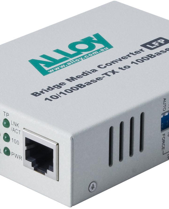Alloy FCR200SC 10/100Base-TX to 100Base-FX Multimode Fibre (SC) Converter with LFP via FEF or FM. 2Km - Leader Electronics