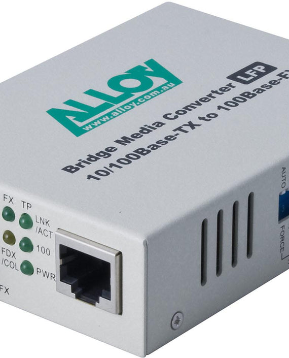 Alloy FCR200STR 10/100Base-TX to 100Base-FX Multimode Fibre (STR) Converter with LFP via FEF or FM. 2Km - Leader Electronics
