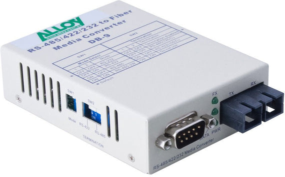 Alloy SCR460SC-3 RS-232/422/485 Serial DB-9 to Single Mode Fibre Converter. Max. range 20Km - Leader Electronics