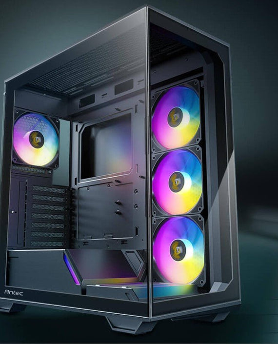 Antec C3 ARGB Black ATX, 270 Degrees View, 4x ARGB PWM Fans control, USB-C, 36CM top, 24cm Front. Cable Management, GPU 41.5 CM. Ultra Gaming Case - Leader Electronics