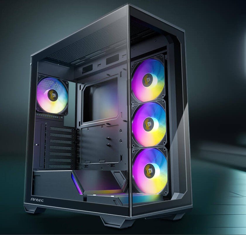 Antec C3 ARGB Black ATX, 270 Degrees View, 4x ARGB PWM Fans control, USB-C, 36CM top, 24cm Front. Cable Management, GPU 41.5 CM. Ultra Gaming Case - Leader Electronics