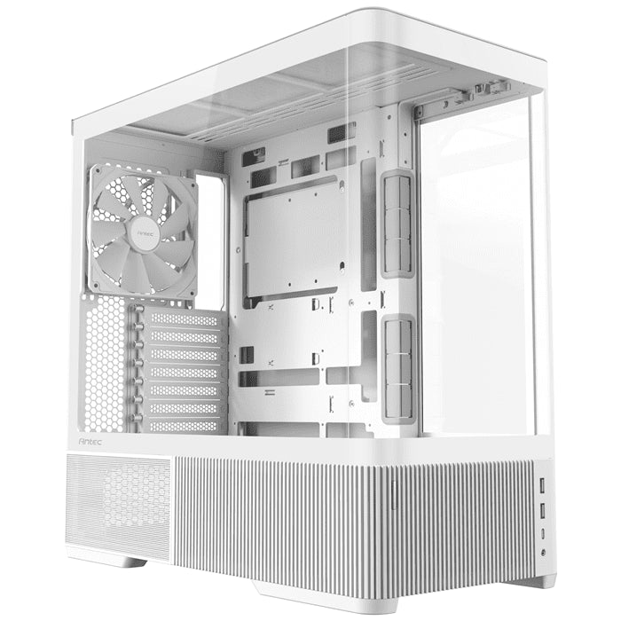 Antec C6 Curve AIR - White, ATX/mATX/ITX, steel/glass, 7 slots, 450mm GPU, 180mm CPU, 3 PWM fans, USB-C 10Gbps - Leader Electronics