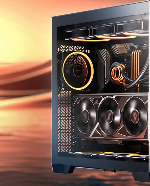 Antec C8 ATX, E-ATX. mATX, Seamless Edge View Front and Side, USB-C, 4mm Tempered Glass, 360mm liquid cooler top, bottom, side. 2x USB 3.0 Black Case. - Leader Electronics