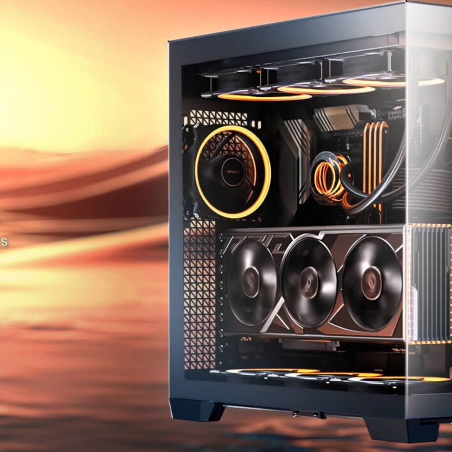 Antec C8 ATX, E-ATX. mATX, Seamless Edge View Front and Side, USB-C, 4mm Tempered Glass, 360mm liquid cooler top, bottom, side. 2x USB 3.0 Black Case. - Leader Electronics