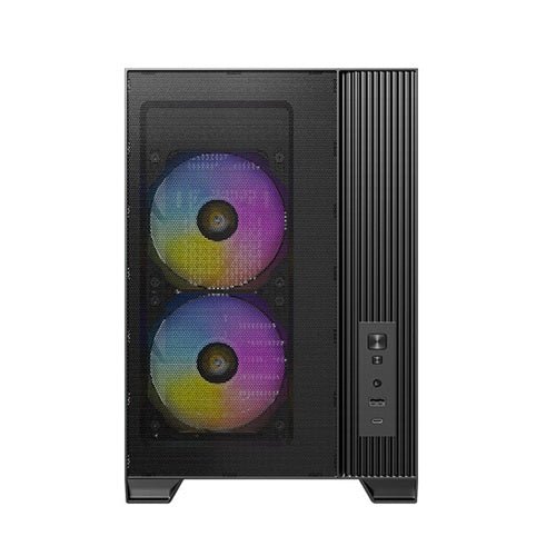 Antec Flux M MicroATX/ITX, TG side, 5 slots, 2x3.5',2x2.5', 6x120mm fans incl ARGB, 360mm rad, GPU≤405mm, CPU≤175mm, USB-C. Compact MicroATX Case - Leader Electronics