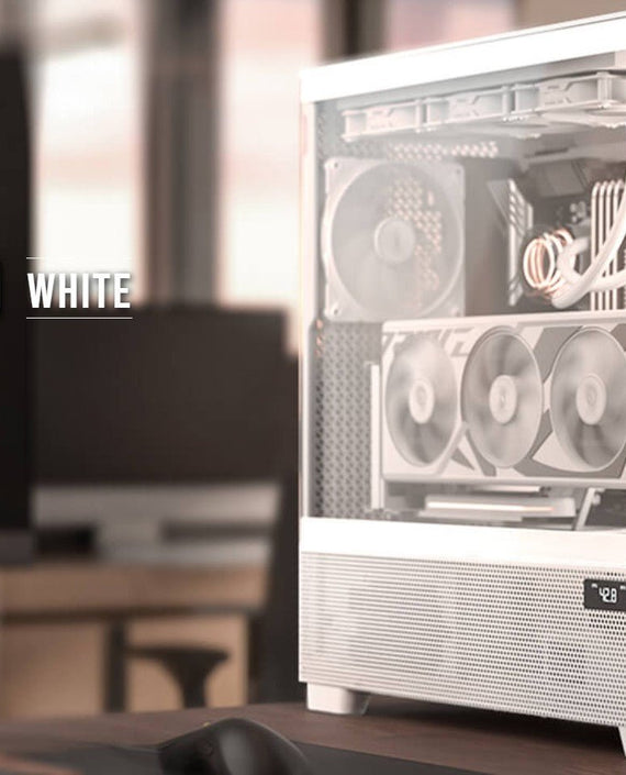 Antec FLUX PRO, E-ATX Premium Birch, Iunity Temperature Display. CPU and GPU LED Display, 6x High Performance Fans, ARGB PWN Ctrl, PSU Shift case - Leader Electronics