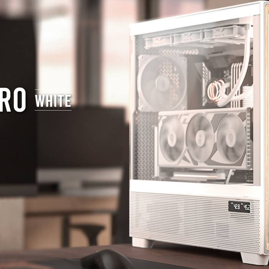 Antec FLUX PRO, E-ATX Premium Birch, Iunity Temperature Display. CPU and GPU LED Display, 6x High Performance Fans, ARGB PWN Ctrl, PSU Shift case - Leader Electronics
