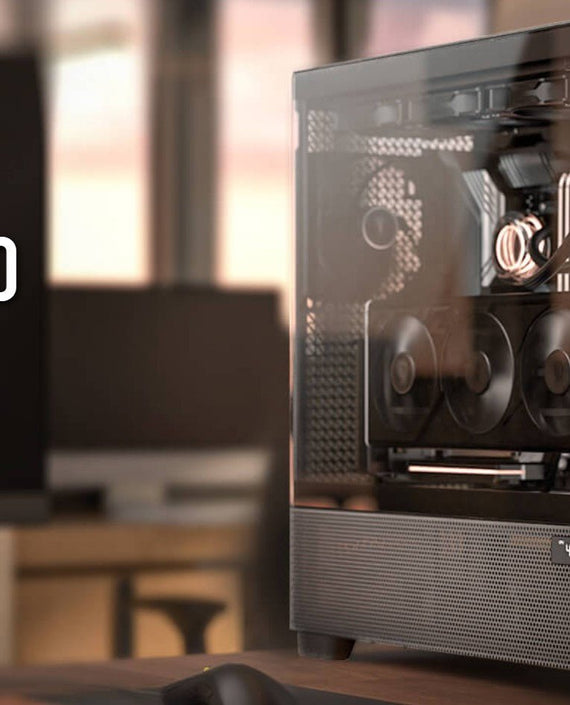 Antec FLUX PRO, E-ATX, Premium Walnut, Iunity Temperature Disp. CPU and GPU LED Display, 6x High Performance Fans, ARGB PWN Ctrl, PSU Shift, Case - Leader Electronics