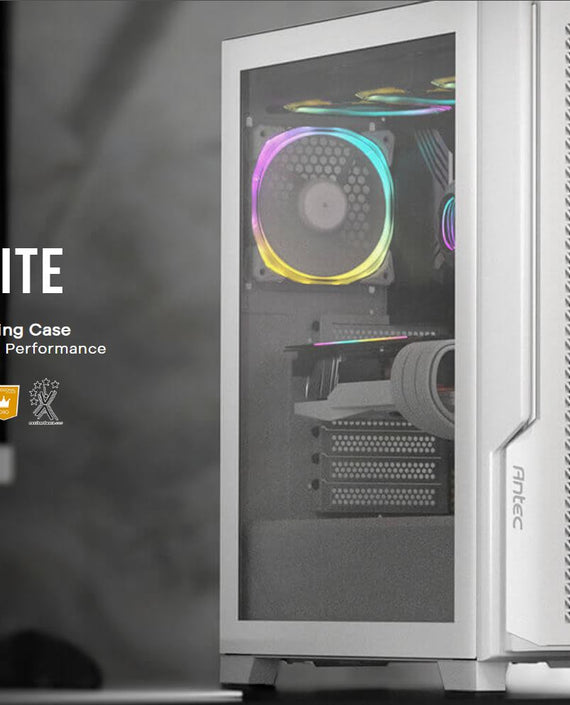 Antec P20C White, ATX, E-ATX, ATX, USB-C, Cable management , 4x HDD or SSD , 375mm GPU, 170mm CPU 3x PWM white 12 CM Fan, Tempered Glass, Case (LS) - Leader Electronics