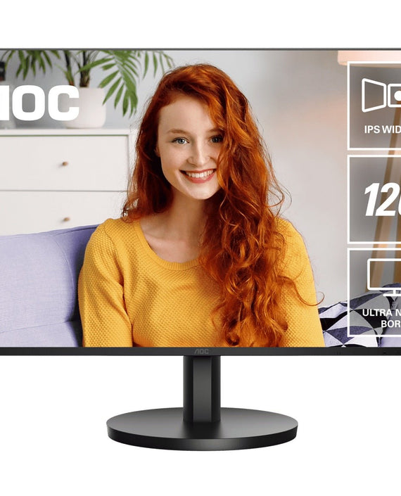 AOC 23.8' IPS 1ms 120hz, Ultra Slim, Speakers, Flicker Free, FHD 1920×1080@100Hz – HDMI, 1920×1080@60Hz – VGA. VESA 100 x 100, Earphone.Office Monitor - Leader Electronics