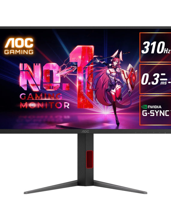 AOC 24.5' 310Hz IPS Gaming Monitor 25G4S: Fast IPS, 1920x1080 @ 310Hz, 0.3ms response, 400 cd/m² brightness, 115% sRGB, adjustable stand, HDMI & DP - Leader Electronics