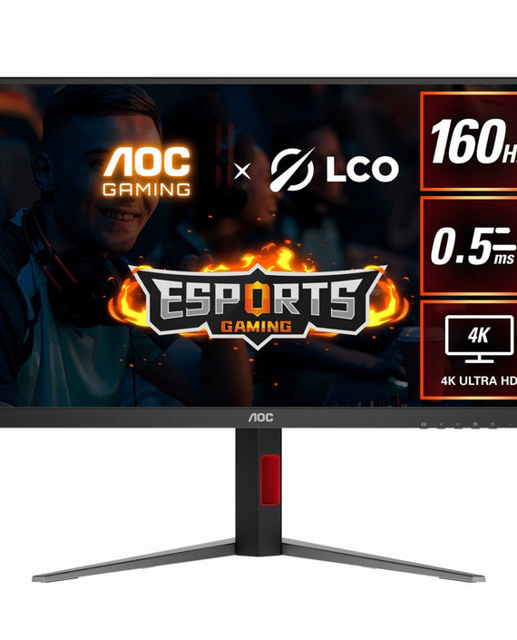 AOC 27' 4K Gaming Monitor (U27G42) – 160Hz 4K, 0.5ms MPRT, Fast IPS, 1.07B colors, HDR, Delta E<2, HDMI 2.1 & DP 1.4, tilt/swivel/height adjustable - Leader Electronics