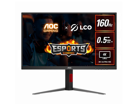 AOC 27' 4K Gaming Monitor (U27G42) – 160Hz 4K, 0.5ms MPRT, Fast IPS, 1.07B colors, HDR, Delta E<2, HDMI 2.1 & DP 1.4, tilt/swivel/height adjustable - Leader Electronics