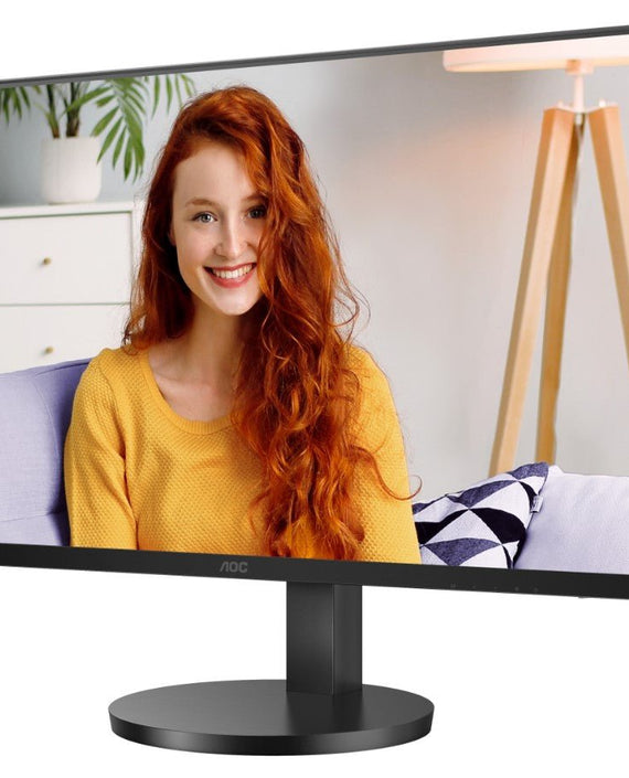 AOC 27' IPS 4K 3840 x 2160 UHD, HDR10, Speakers, Flicker FREE, HDMI 2.0 x 2, DisplayPort 1.4 x 1 black. VESA 100, Height Adjust, Office Monitor - Leader Electronics