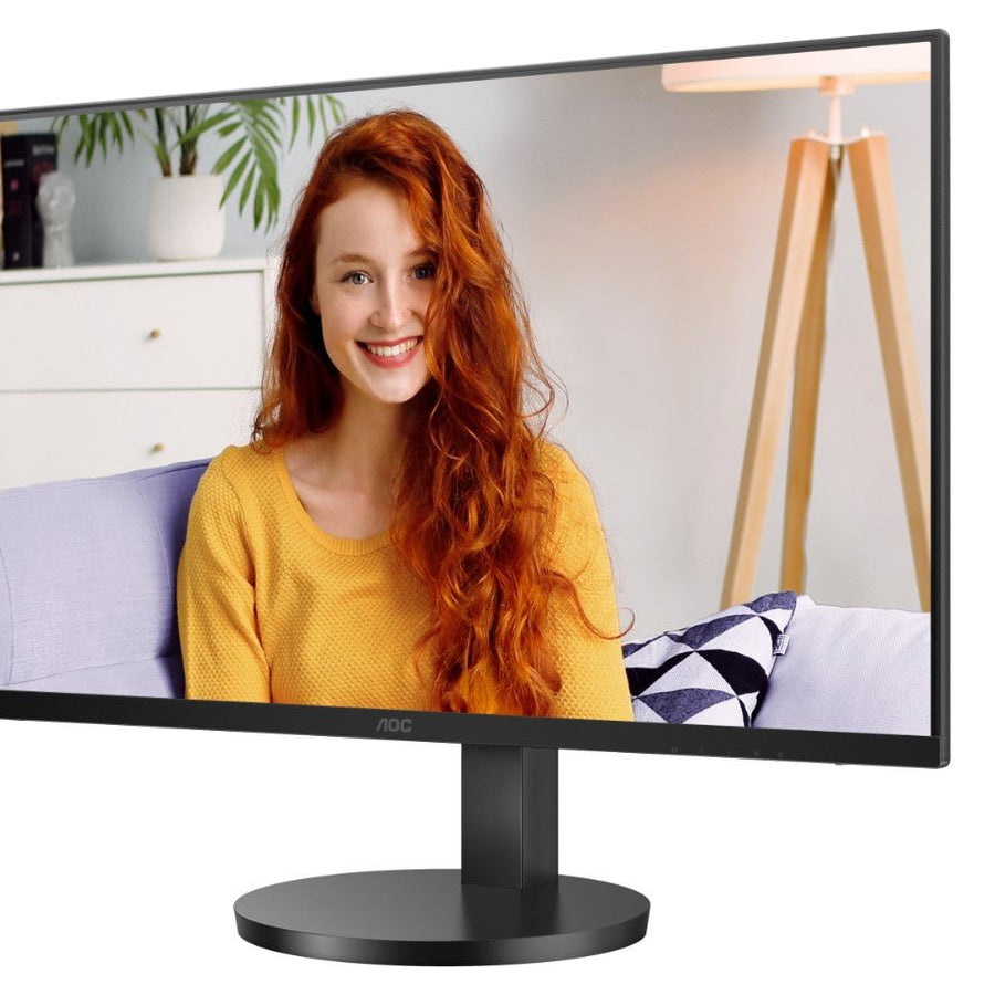 AOC 27' IPS 4K 3840 x 2160 UHD, HDR10, Speakers, Flicker FREE, HDMI 2.0 x 2, DisplayPort 1.4 x 1 black. VESA 100, Height Adjust, Office Monitor - Leader Electronics