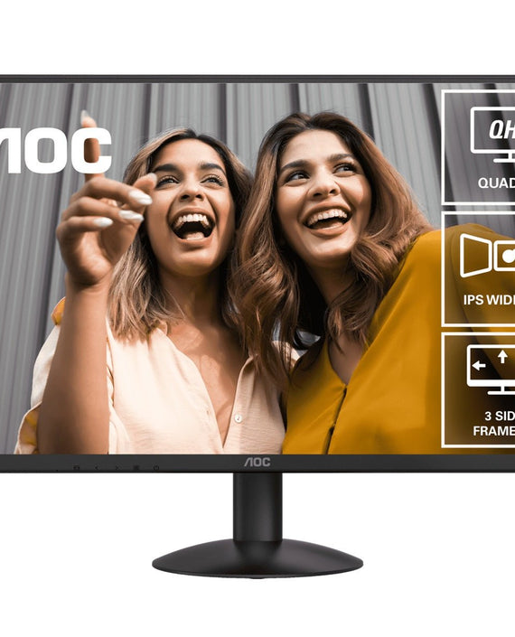 AOC 27' IPS Q27B30E: 2560×1440 @ 75Hz, 4ms GtG, 300 nits brightness, sRGB 118%, HDMI 1.4 & DP 1.4, tilt stand, 100mm VESA, 20W power use - Leader Electronics