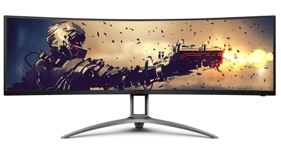 AOC 49' Curved 1800R, 5120X1440 DQHD, 32:9, Adaptive Sync, HDR 400,1ms, 165Hz ,3x HDMI,1x DP,USB-C , Speaker, HAS, KVM ultra wide monitor - Leader Electronics