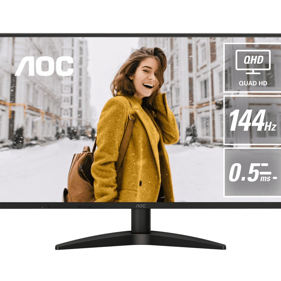 AOC Q27B36X,27' IPS,QHD 2560x1440@144Hz,0.5ms/4ms,300cd/m²,1500:1,HDMI 2.0+DP 1.4,178°,VESA100 - Leader Electronics