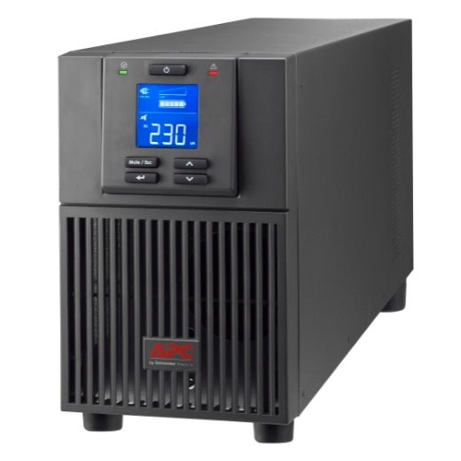 APC Easy UPS 2000VA/1600W Online UPS, Tower Form Factor, 230V/10A Input, 4x IEC C13 Outlets, Lead Acid Battery - Leader Electronics