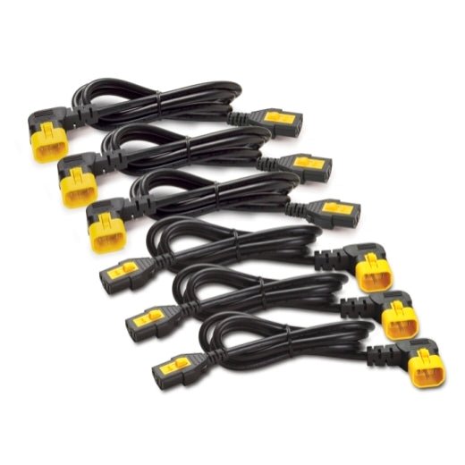 APC Locking Power Cord Kit, C13 to C14 (90 Degree), 1.2M Length, 6 Pack - Leader Electronics