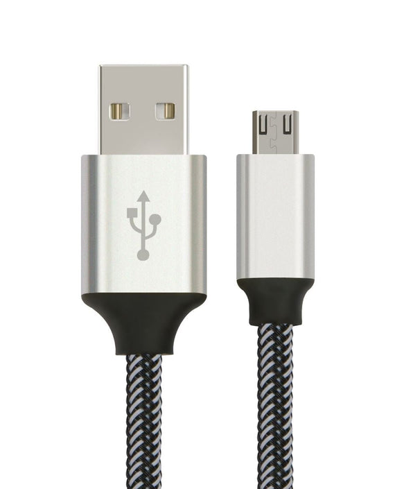 Astrotek 1m Micro USB Data Sync Charger Cable Cord Silver White Color for Samsung HTC Motorola Nokia Kndle Android Phone Tablet & Devices - Leader Electronics
