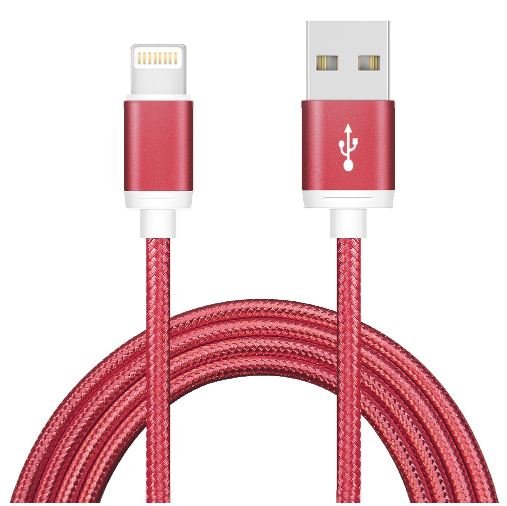 Astrotek 1m USB Lightning Data Sync Charger Red Color Cable for iPhone X 9 8 7S 7 Plus 6S 6 Plus 5 5S iPad Air Mini iPod - Leader Electronics