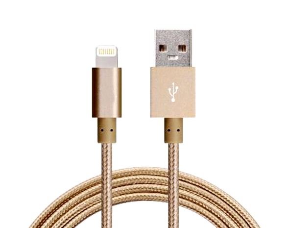 Astrotek 2m USB Lightning Data Sync Charger Gold Color Cable for iPhone X 9 8 7S 7 Plus 6S 6 Plus 5 5S iPad Air Mini iPod - Leader Electronics