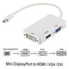 Astrotek 3 in1 Thunderbolt Mini DP DisplayPort to HDMI DVI VGA Hub Adapter Converter Cable for MacBook Air Mac Mini Microsoft Surface Pro 3/4/5 - Leader Electronics
