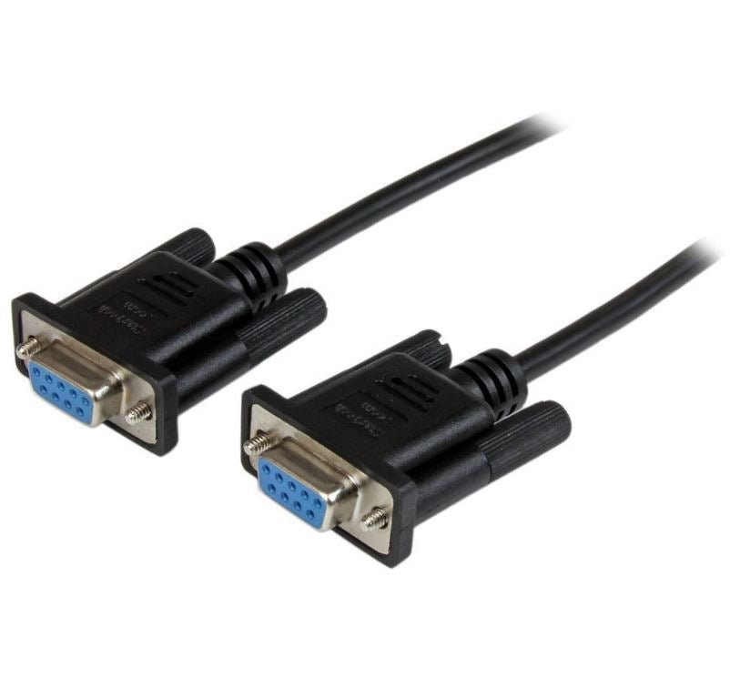 Astrotek 3m Serial RS232 Null Modem Cable - DB9 Female to Female 9 pin Wired Crossover for Data Transfer btw 2 DTE devices Computer Terminal Printer - Leader Electronics